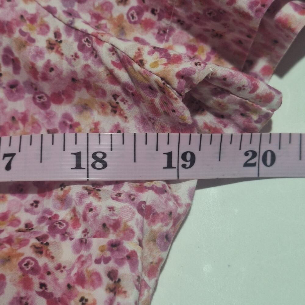 Liberty for J.Crew Shirt Women's Size 6 Pink Floral Classic Preppy Retro Cotton - Picture 4 of 5